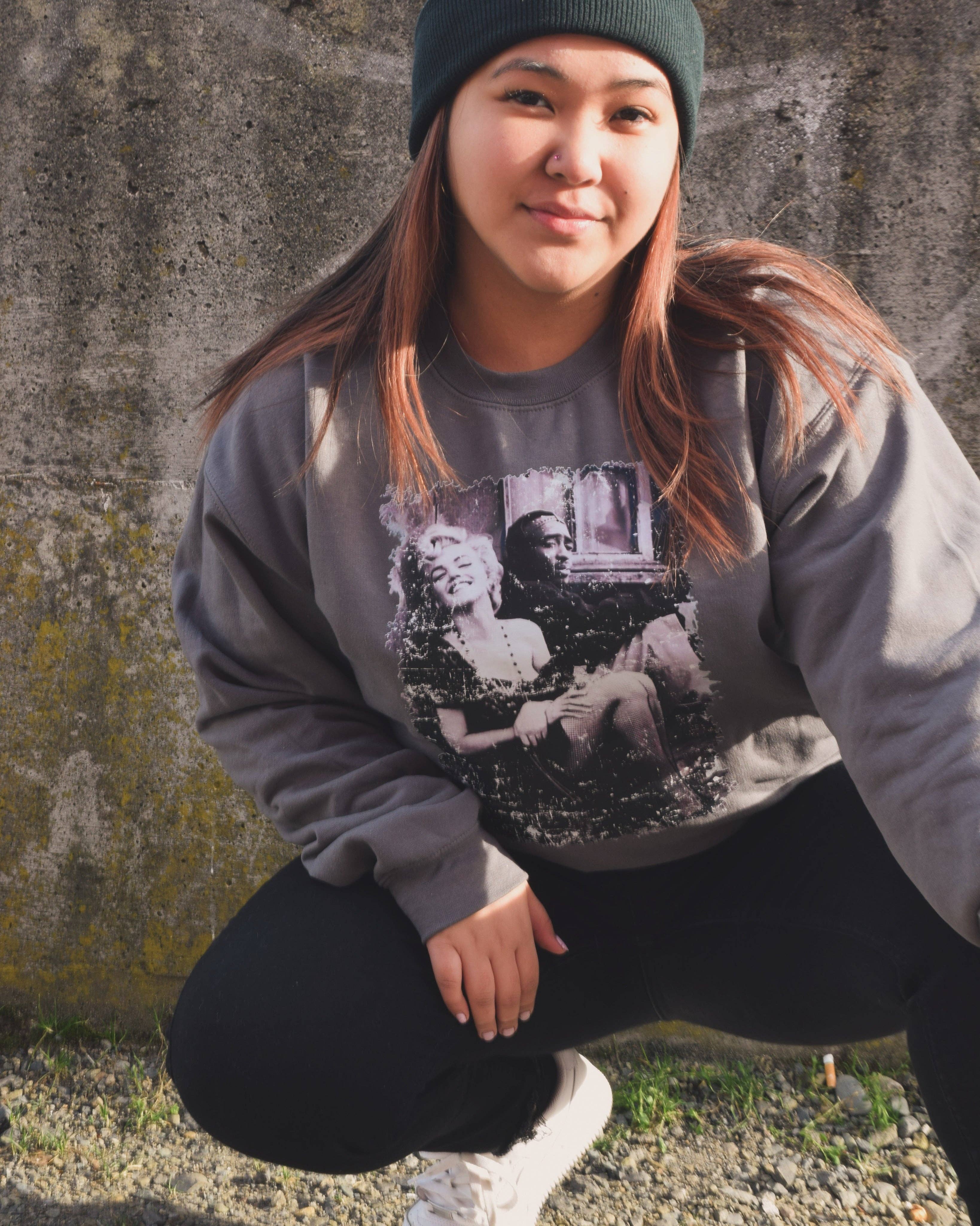 Renewed  Designs - Wholesale Graphic Sweatshirt - Unisex - Marilyn & Tupac Apparel0