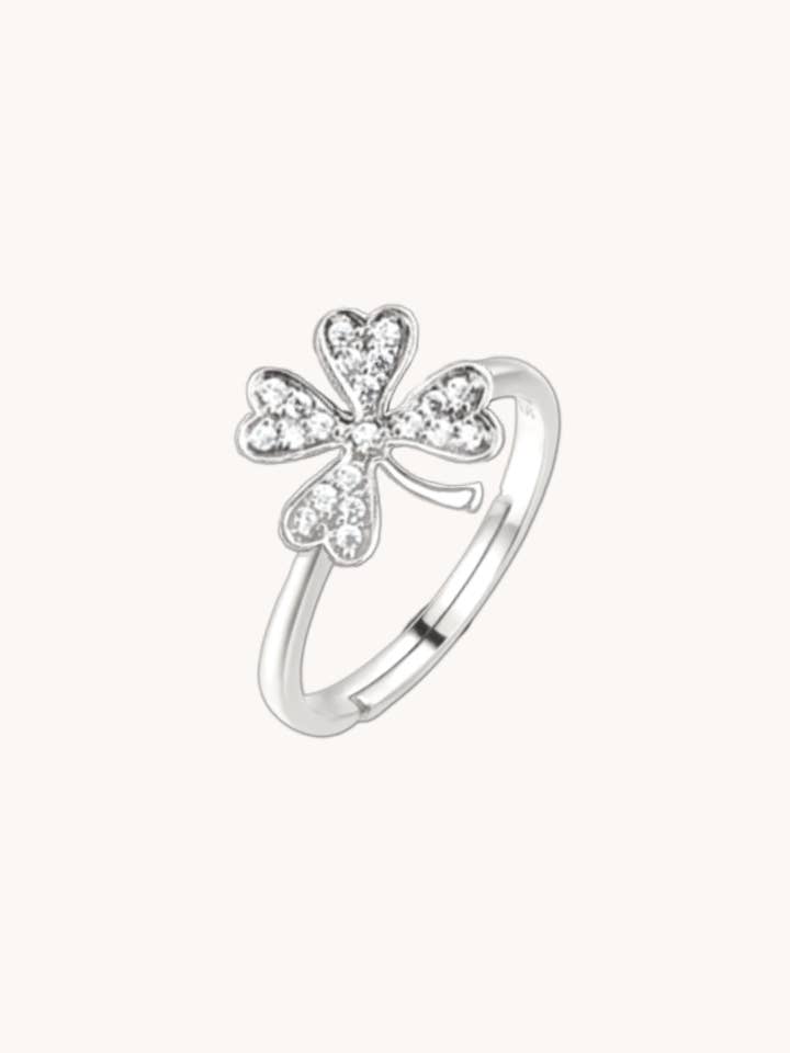 Clover Silver Ring -Irish Jewelry, Good Luck Jewelry for wholesale by Gratinsta