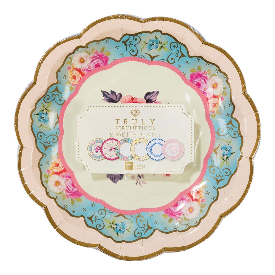 Talking Tables UK – wholesale Disposable plate – Truly Scrumptious Vintage Paper Plates| 12 Pack| Tea Party |2