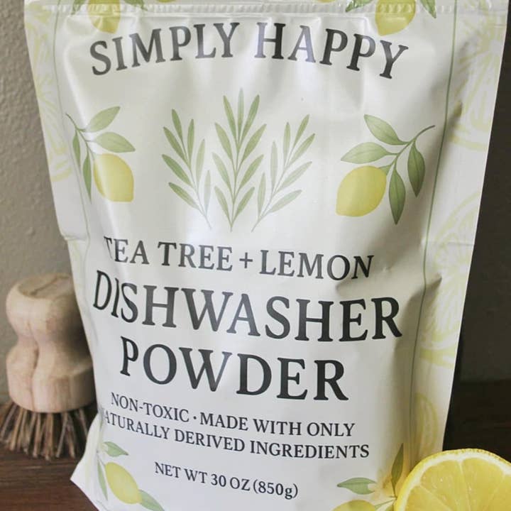 Simply Happy - Wholesale Dishwasher Soap - Tea Tree + Lemon Dishwasher Powder | Naturally Derived1