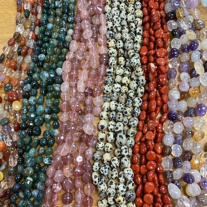 The Bead Bazaar - Wholesale Beads - Crystal Healing Gemstone Nugget Beads Strand, Chakra Natural Gemstone Nugget Beads, Accent Stone Beads, Healing Stone Accent Beads, Bulk Beads