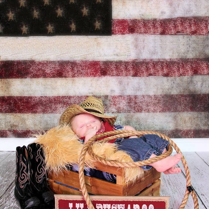 4ft x 4ft Grungy Amerikansk Flag Patriotisk Rød Hvid Blå for engroshandel hos Swanky Prints