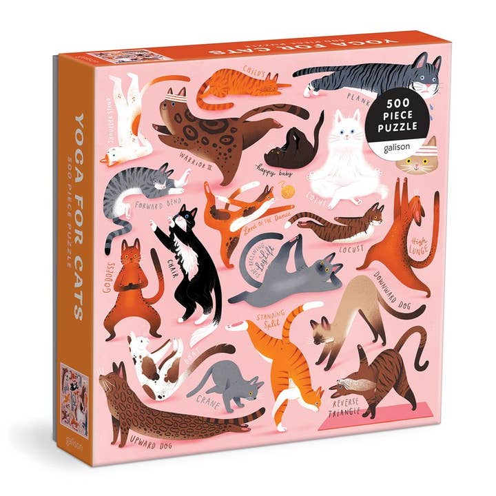 Chronicle Books - Wholesale Puzzle - Adult - Yoga for Cats: 500 Piece Puzzle