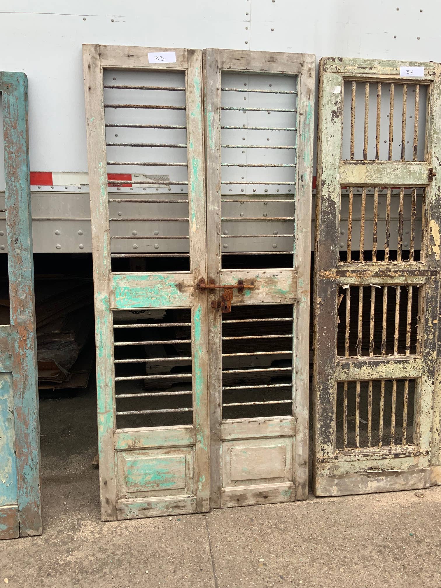 Wilco Home - Wholesale Decorative Panel - Vintage Iron Bar Door Panels in Solid Wood18