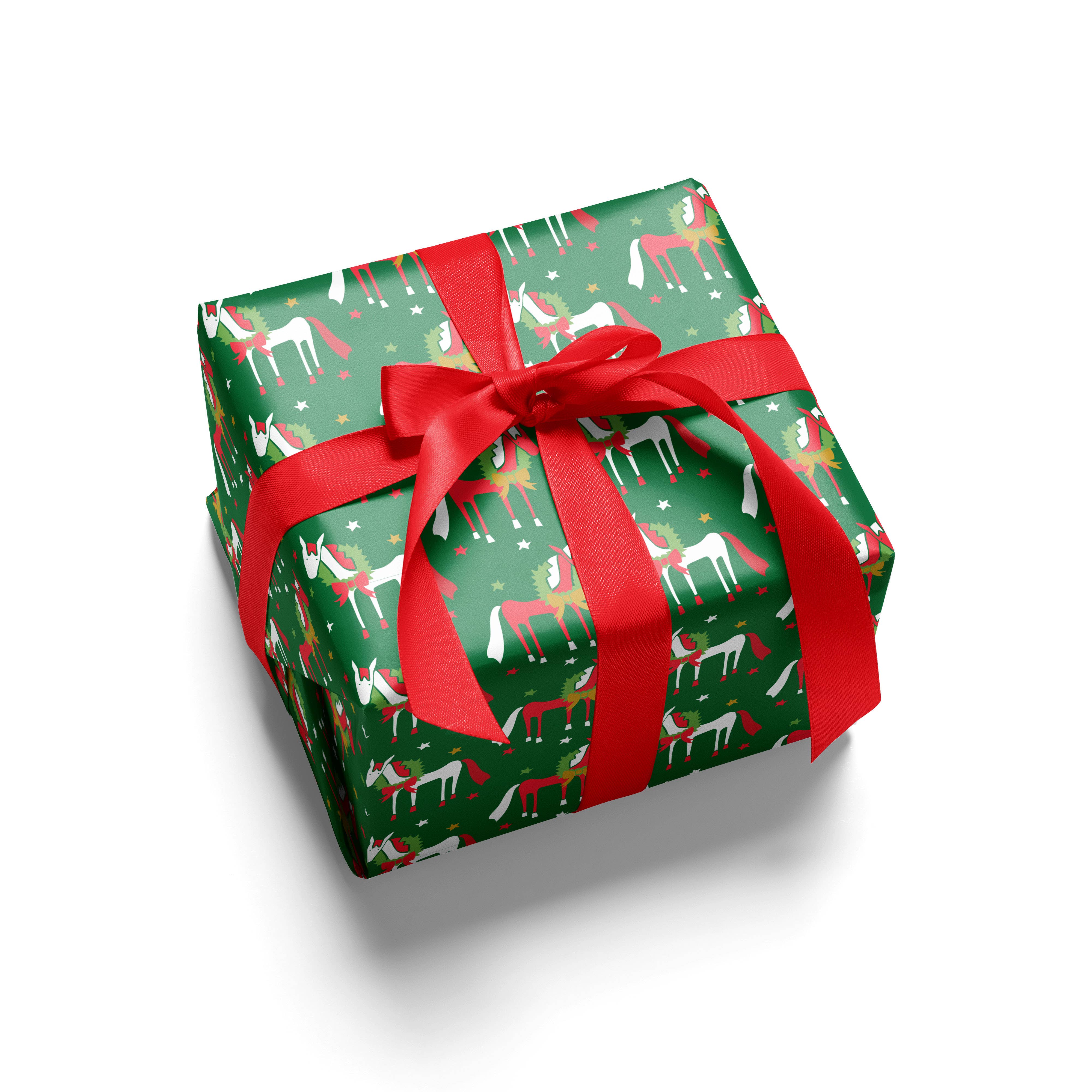 Mare Modern Goods - Wholesale Flat Wrap - Wreath Ponies Wrapping Paper 2