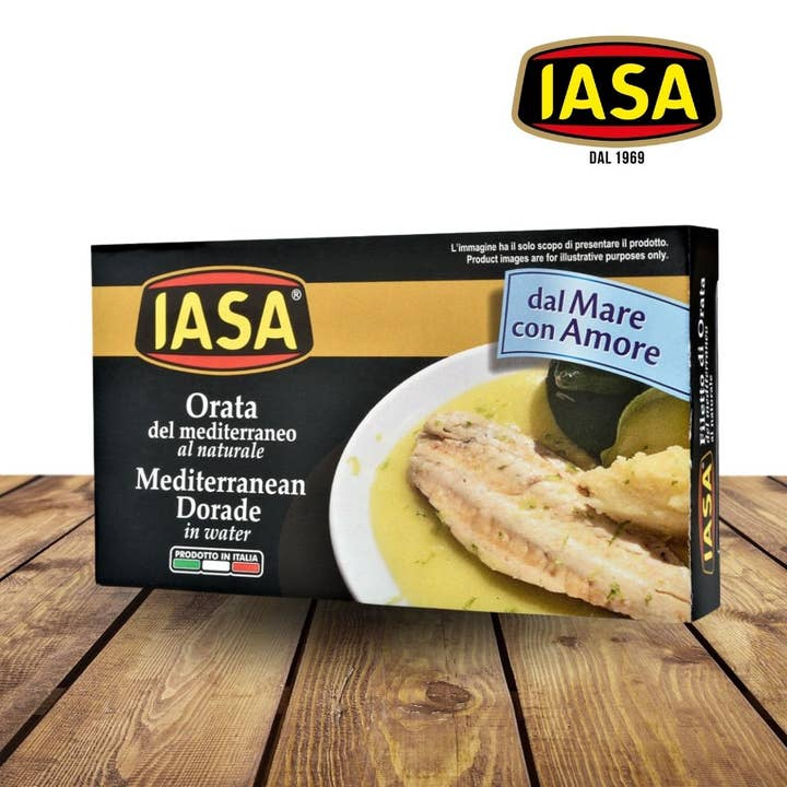 Casacella Foods - Wholesale Tinned Fish - IASA Orata del Mediterraneo Natural 5.11oz (145gr)
