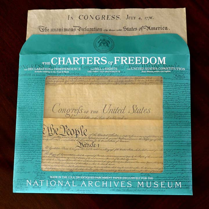 National Archives Foundation - Wholesale Art Print - Charters of Freedom Bundle with Four-page U.S. Constitution3