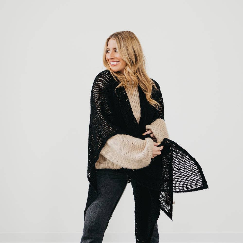 Pretty Simple - Wholesale Poncho - Women's - Cece Crochet Poncho Wholesale0