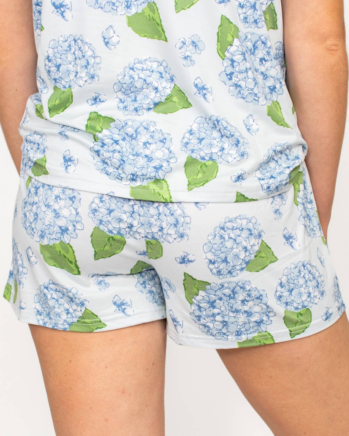 The Royal Standard - Wholesale Sleepwear Bottom - Women's - Hydrangea Sleep Shorts   Illusion/Blue/Green   -Asst.1