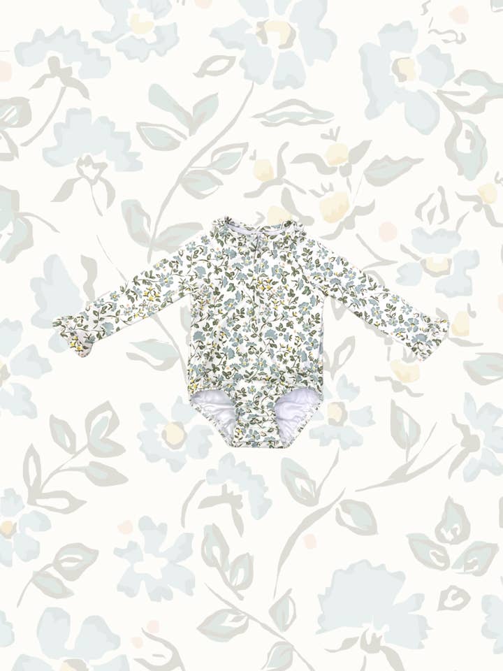 Jane Suit in Mimosa Flower Cream for wholesale by Sun House Children's