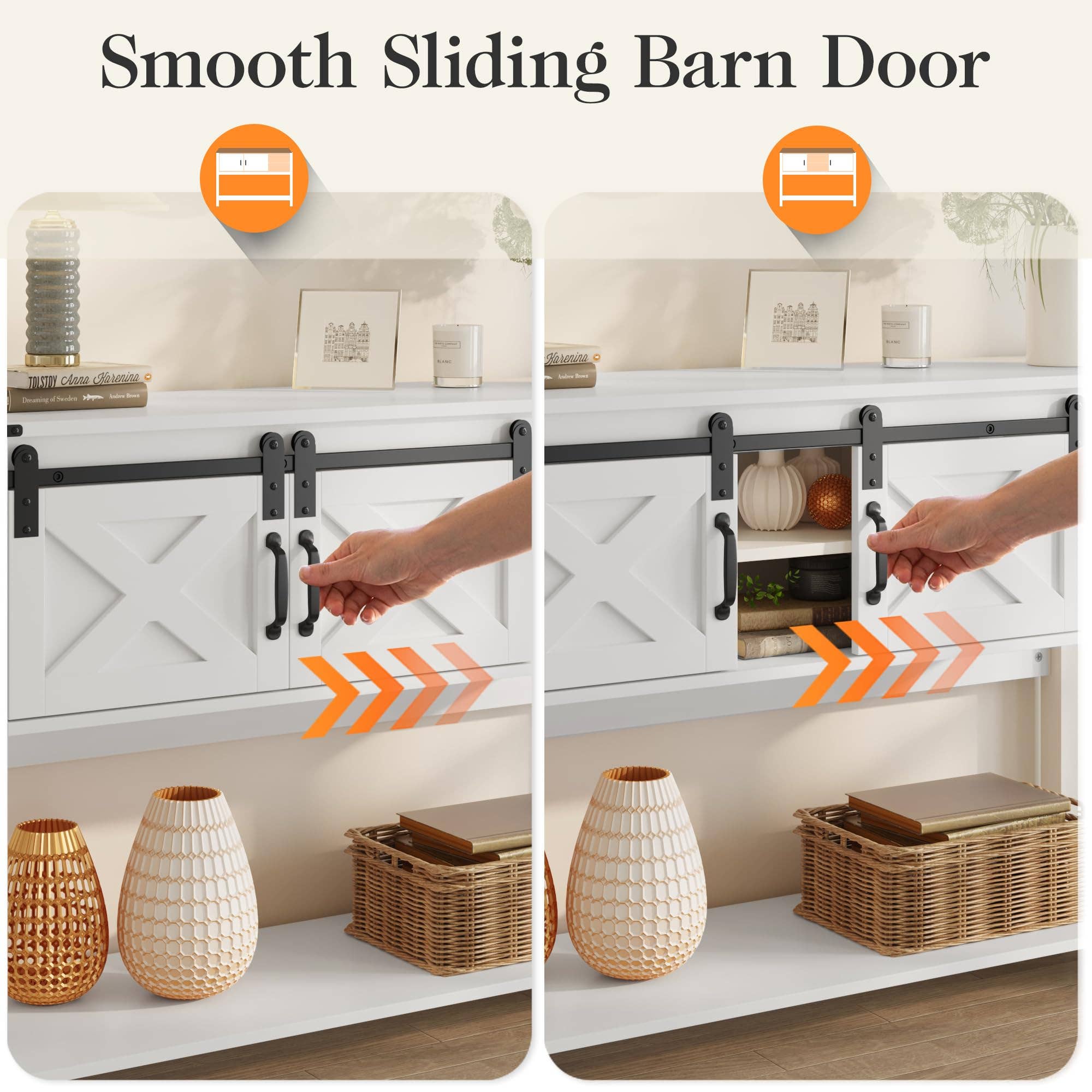 Heynemo - Wholesale Console Table - Farmhouse Entryway Table with Storage, 46" Console Table10