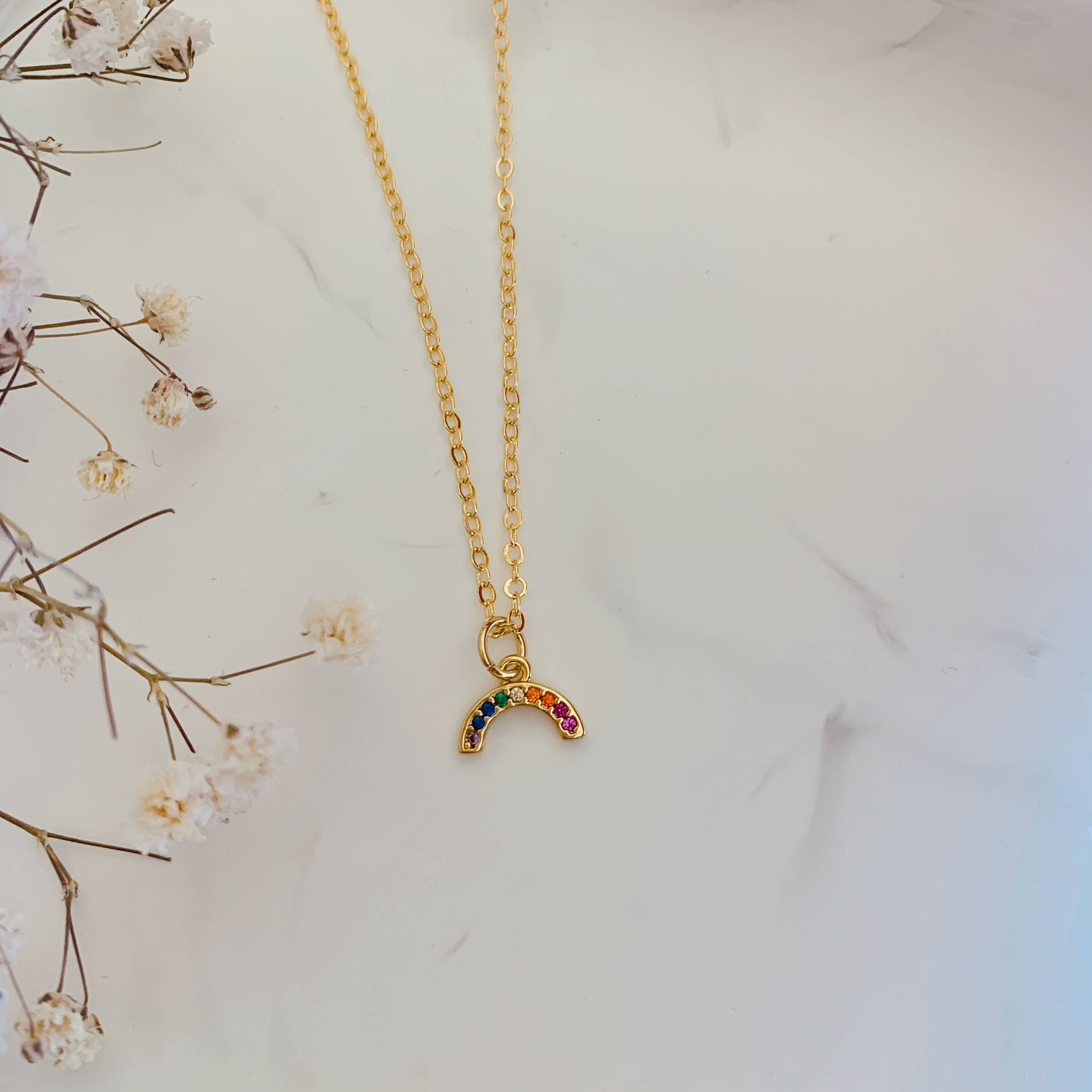 Oh So Lovely – Colar pingente/pendente por atacado – Sobre o arco-íris, colar de ouro1