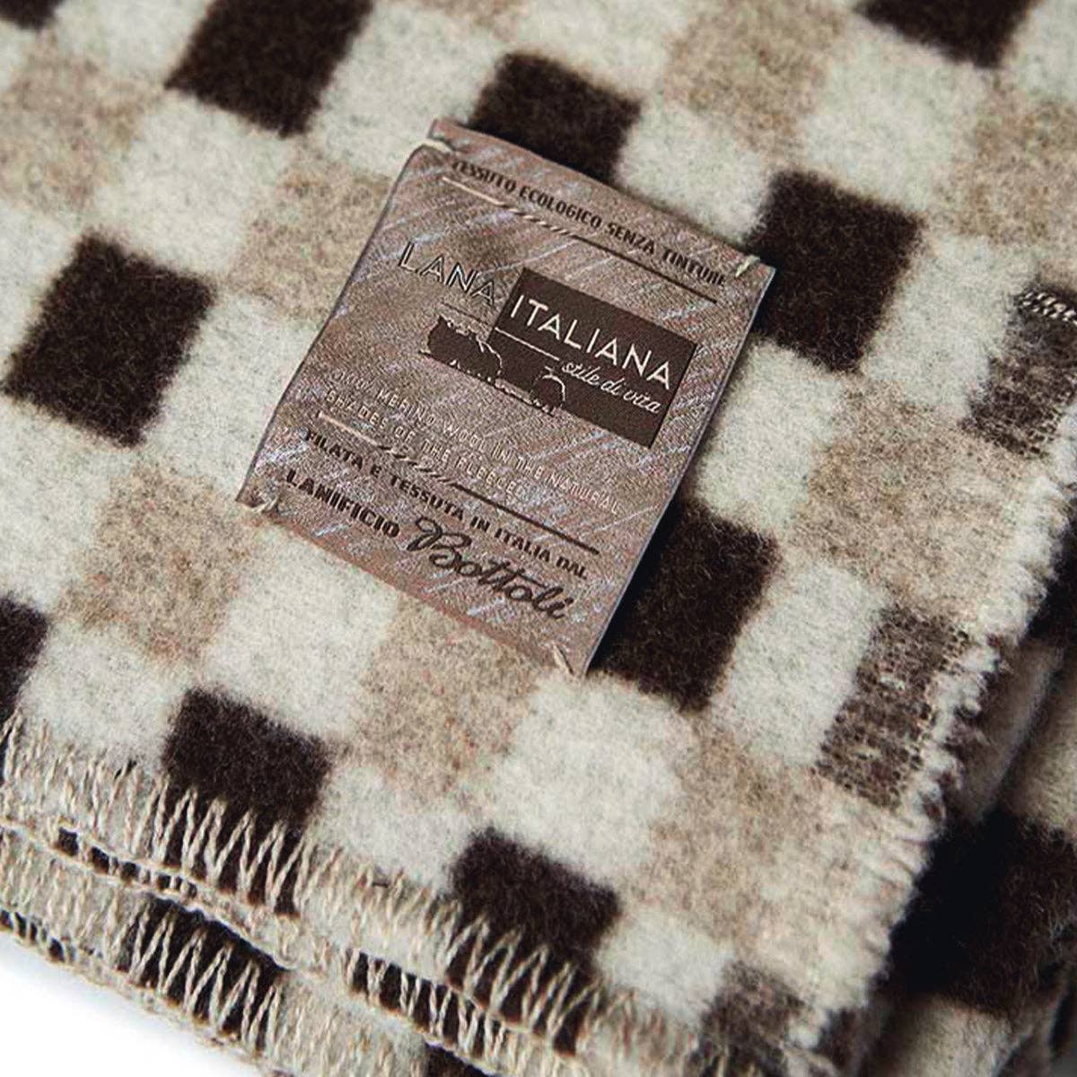 Bottoli - Wholesale Bedding Blanket - Single bed blanket LANAITALIANA - 100% Virgin Merino Wool - Lady 3 natural colors2