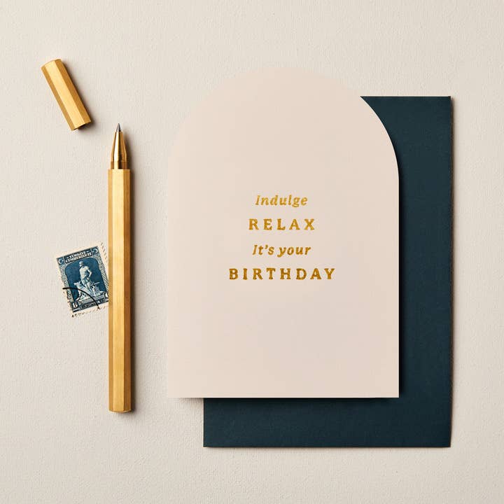 Het is je verjaardag gebogen foliekaart voor wholesale door Ink & Bloom