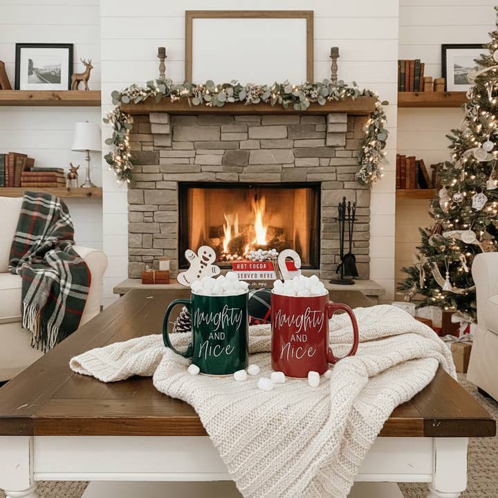 Gia Roma - Wholesale Coffee mug - Christmas Coffee Mugs Ceramic, Red + Green Holiday Drinkware37