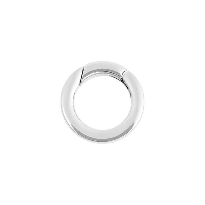 WJW - Wholesale Clasp - 18K Gold PVD Stainless Steel Circle Carabiner Charm Clasp