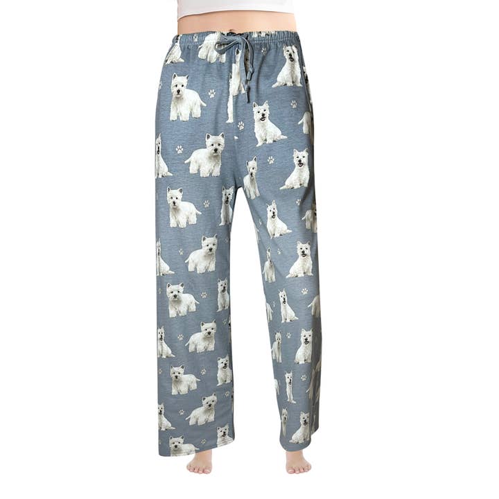 Pantalon de pyjama Westie - Pantalon de pyjama pour amoureux des animaux pour la vente par E&S Pets
