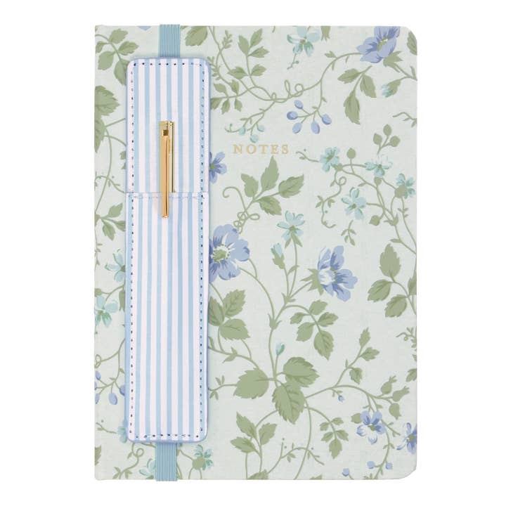 Laura Ashley Heirloom Cottage Journal with Pen Holder 6x8 for wholesale by Eccolo