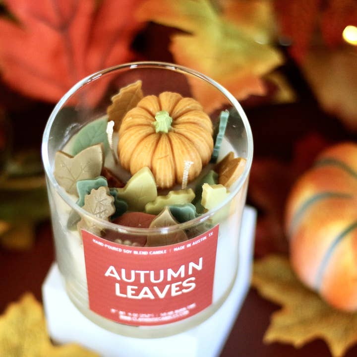 Autumn Leaves Container Candle for wholesale by Clay House Candles