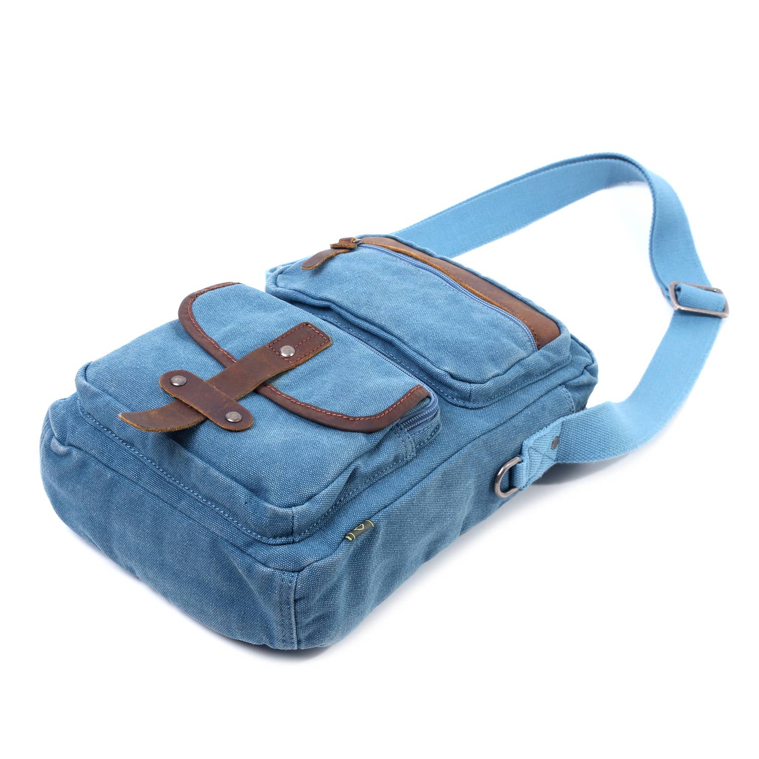 【SATIIIZ】Senan Vintage Canvas Crossbody Bag Vintage Davan Canvas and Leather Unisex Crossbody Bag