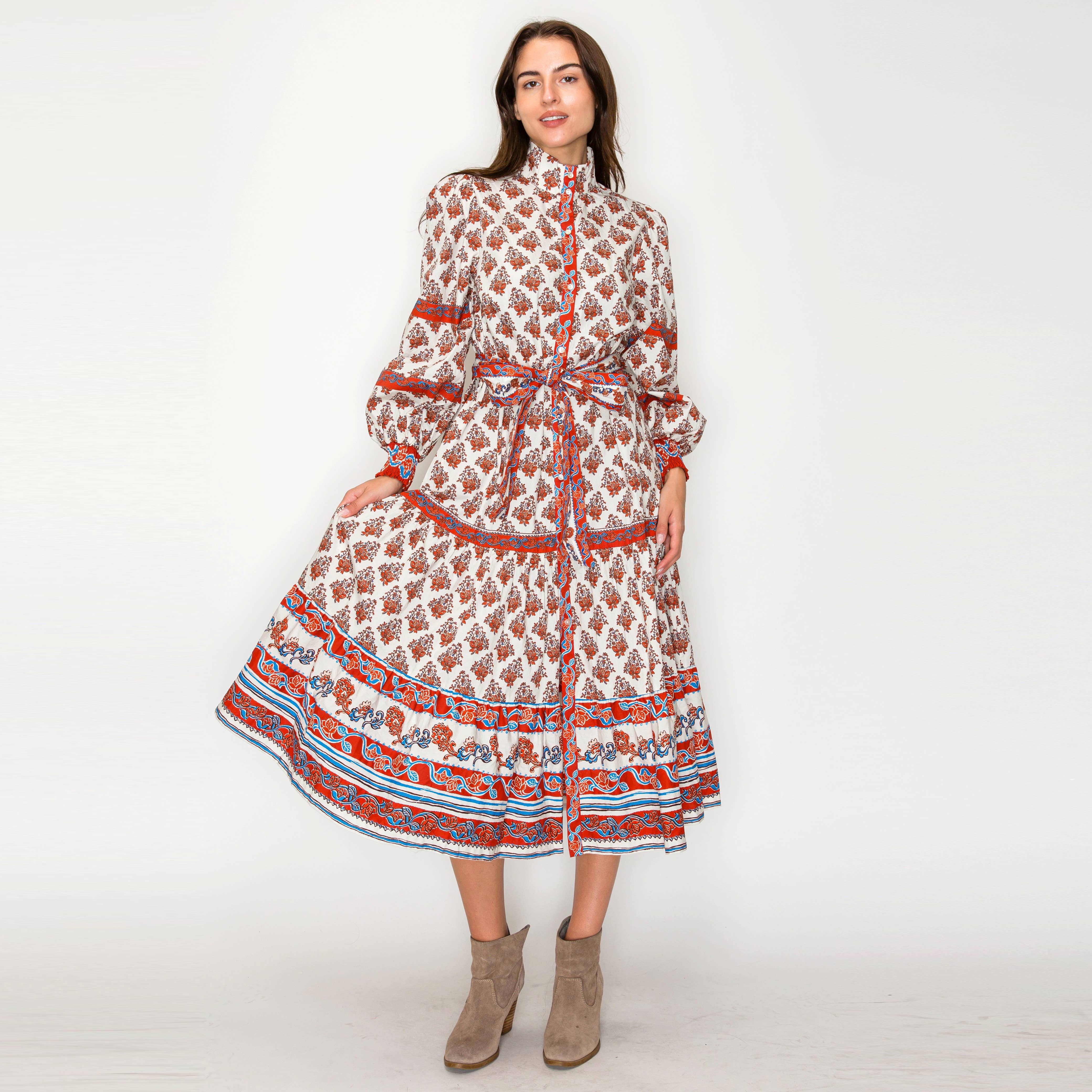 LoveWednesday – Engroshandel Kjole - Dame – Sahara Muse Midi Kjole - LWD32772