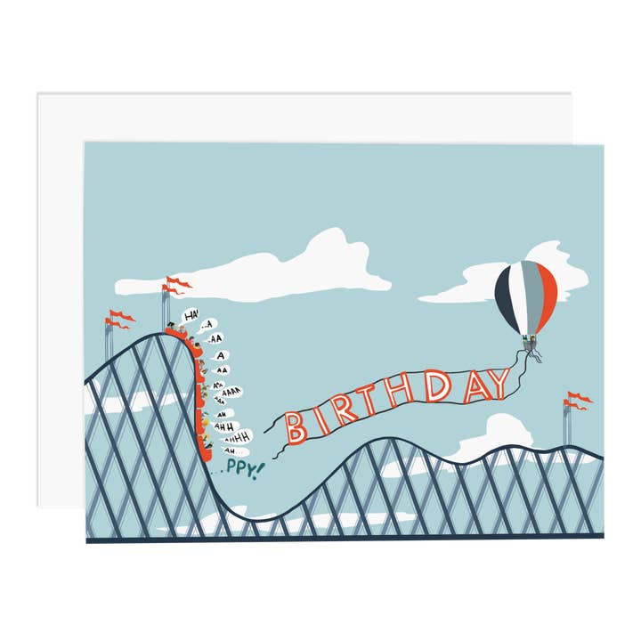 Birthday Roller-coaster Greeting Card for wholesale by Ramus & Co.