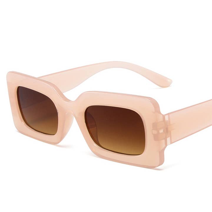 ACCITY - Wholesale Sunglasses - Women's - Trendy Small Square Jelly Sunglasses, Retro Style_CWASG00743