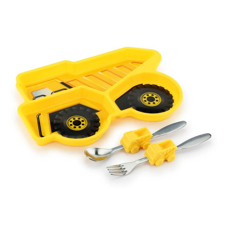 Set da Tavola per Bambini Me Time Dump Truck – Piatto Divertente & Posate per la vendita all'ingrosso da parte di Funwares