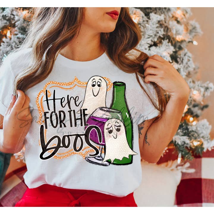 Sassy and Sublime - Wholesale Sublimation Transfer - HERE FOR THE BOOS TRANSFER