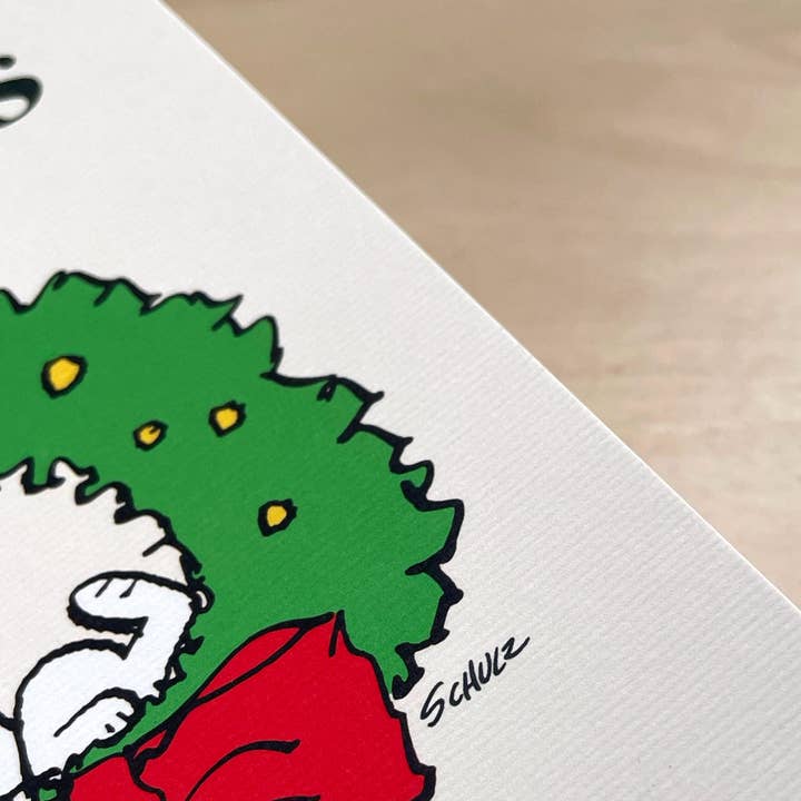 Titlee - Wholesale Christmas card - Snoopy "Merry Christmas" double card w/ ivory envelope1