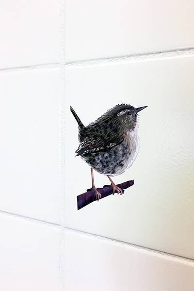 MYRTE - Wholesale Wall Decal/Stickers - Birds in Blue and Brown Illustration Wall Decal7