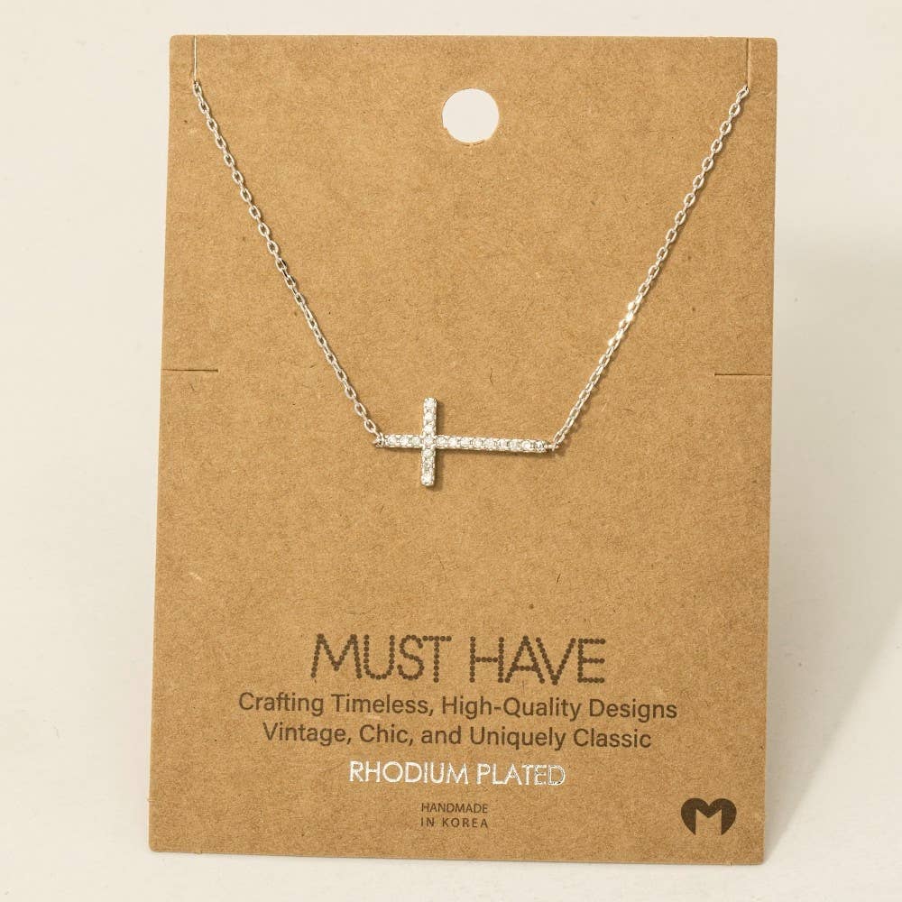 Fame Accessories - Wholesale Pendant/Charm Necklace - Cross Jewel Pendant Necklace4