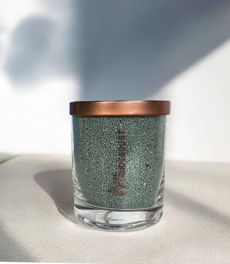 The Candledust - Wholesale Jar/Filled Candle - Emerald green unscented Sand Candle 160g3