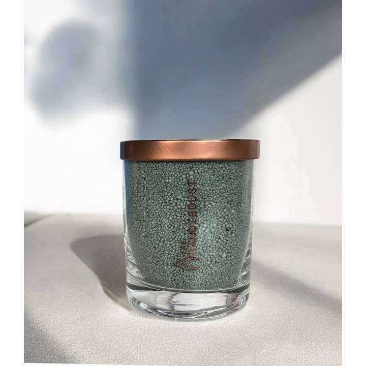 The Candledust - Wholesale Jar/Filled Candle - Emerald green unscented Sand Candle 160g3
