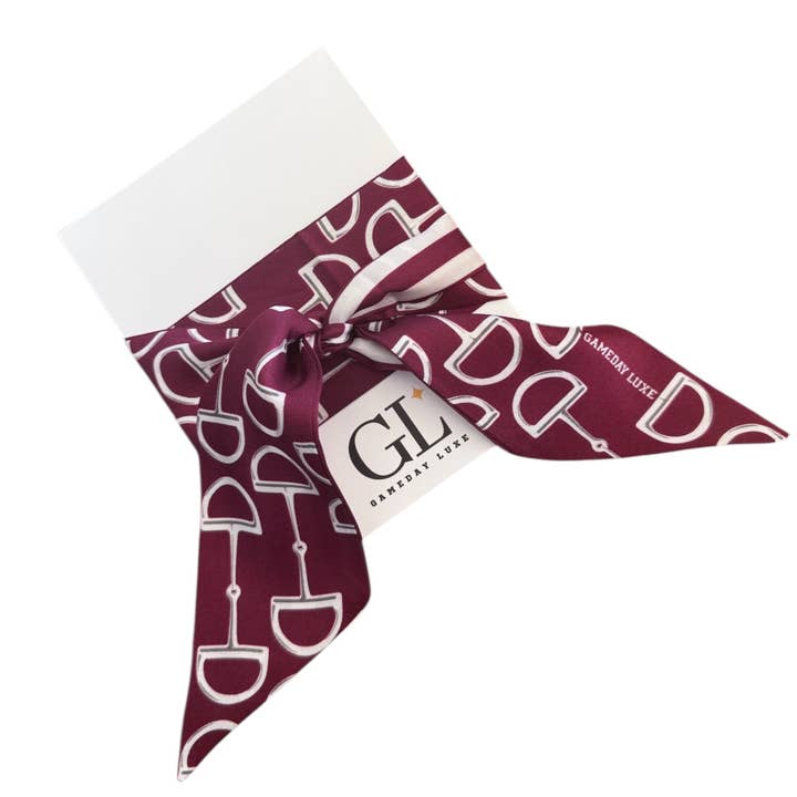 The Signature Gamedayscarf- Burgundy And White for wholesale by Gameday Luxe