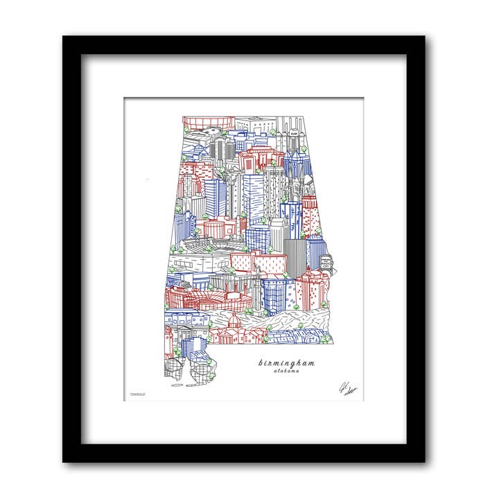 Decoração de parede Birmingham Alabama por atacado de Townsville Art