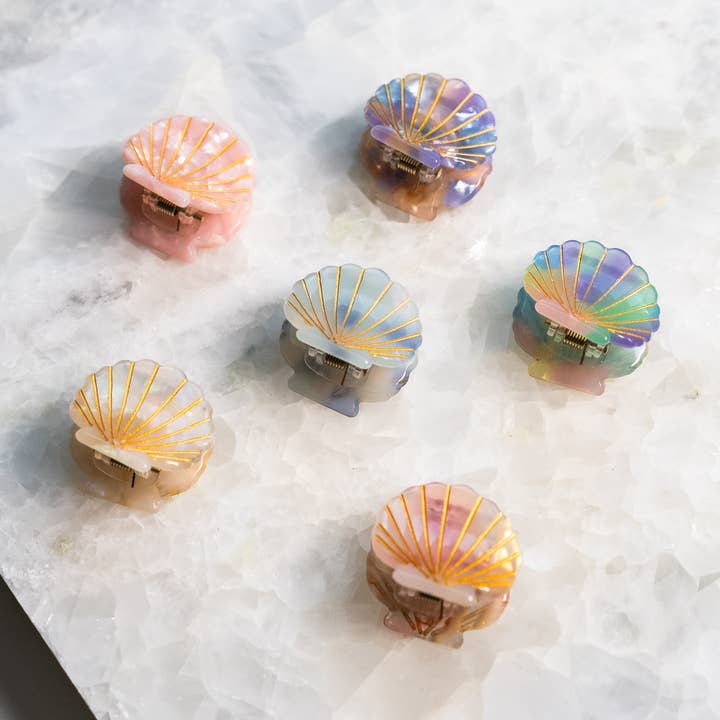 Haven - Wholesale Hair Clip - Kids - Eco Friendly Scallop Shells Hair Clip, Mini
