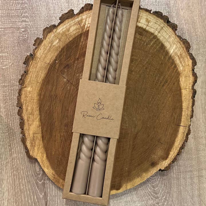 Rumi Candle - Wholesale Tapered Candle/Candlestick - Scented Taper Candles-Twisted-Customizable