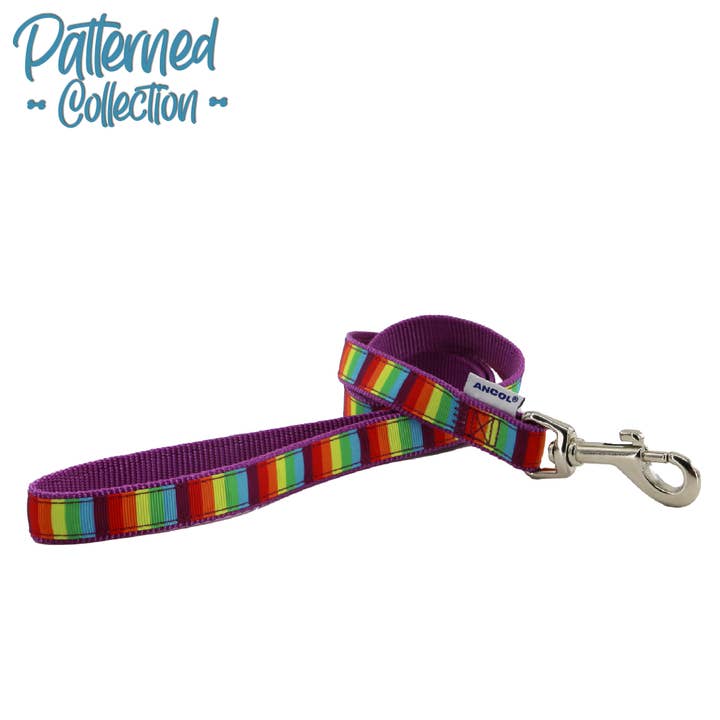 Patterned Collection Lead : Rainbow for wholesale by Ancol Pet Products Ltd