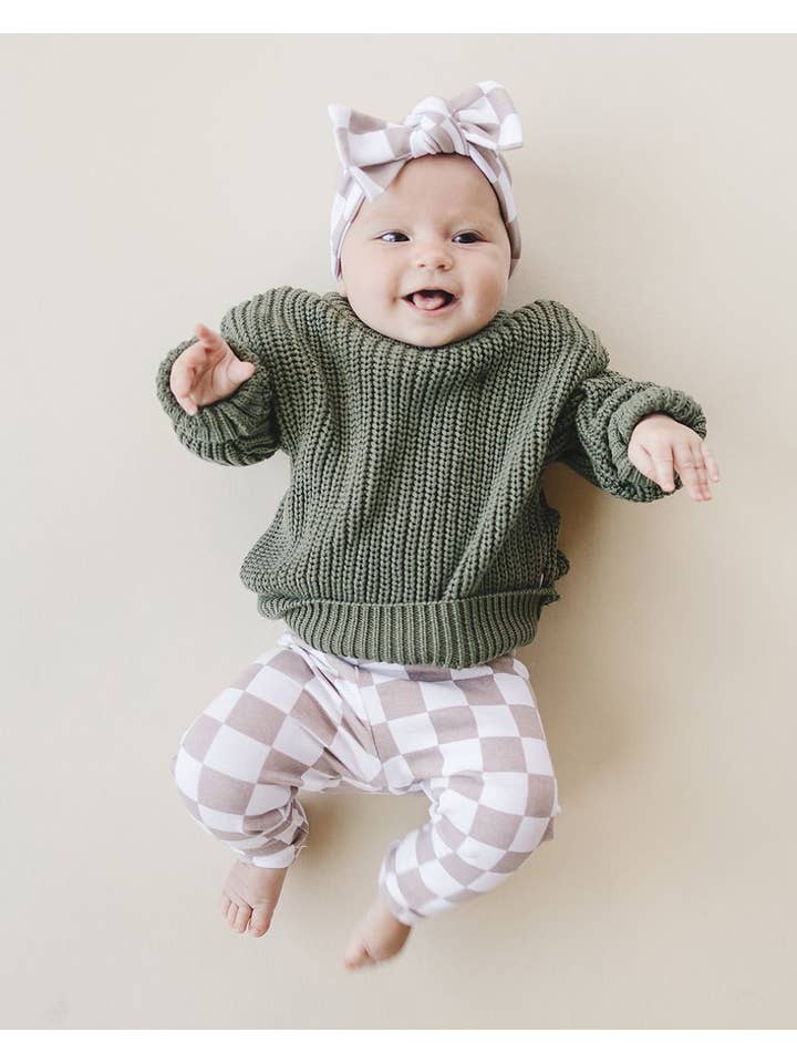 Lucky Panda Kids - Wholesale Fashion Leggings - Kids - Checkered Leggings | Latte1