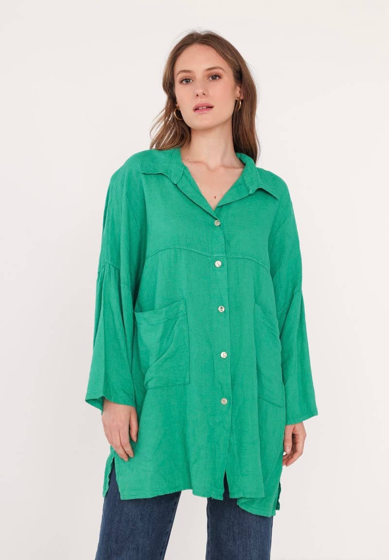 LINEN & COTTON HOUSE – wholesale Tröja med knappar – Dam – VISKOS LINNESKJORTA 45912 VÅRSOMMARKLÄDER25