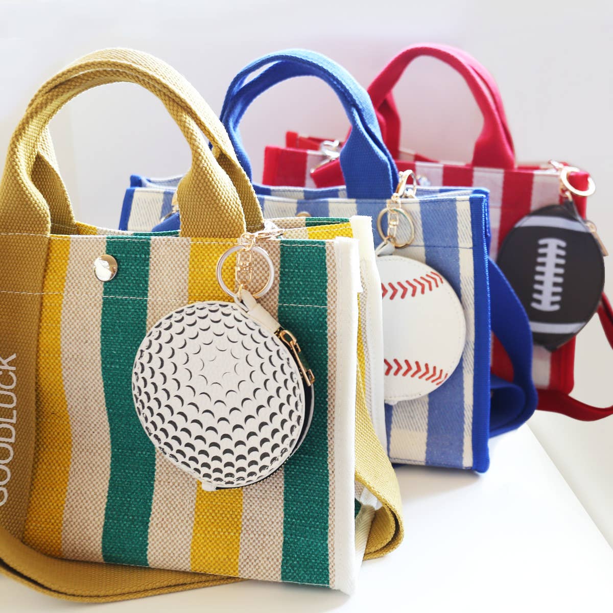 Loven x Mini Momo - Vente Porte-clés – femme - Breloque porte-clés de football - Porte-monnaie de sport zippé5