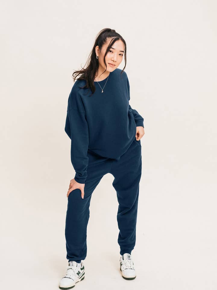 Everywhere Jogger in Cove for wholesale by Ocio Leisurewear