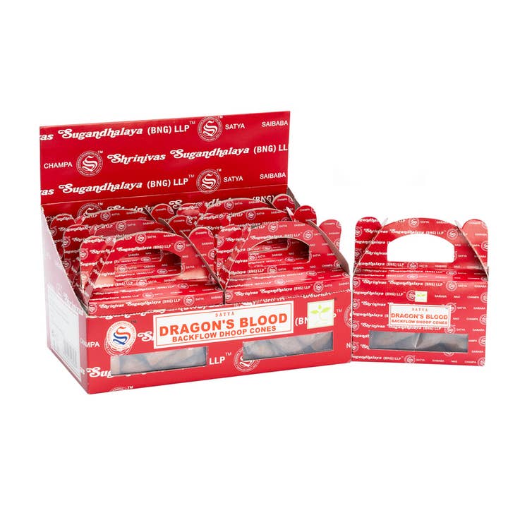 Satya Dragon's Blood Backflow Dhoop Cone for wholesale by Ancient Wisdom