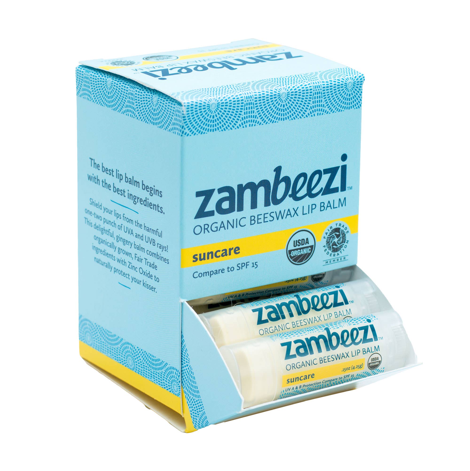 Zambeezi - Wholesale Lip Balm - Suncare Organic Beeswax Lip Balm3