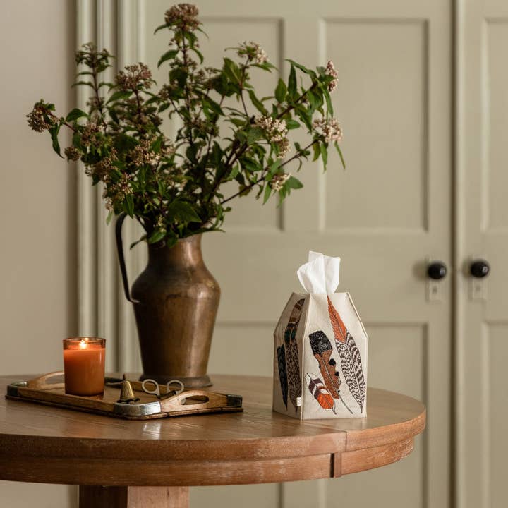 Coral & Tusk - Wholesale Tissue Box - Feathers Tissue Box Cover10