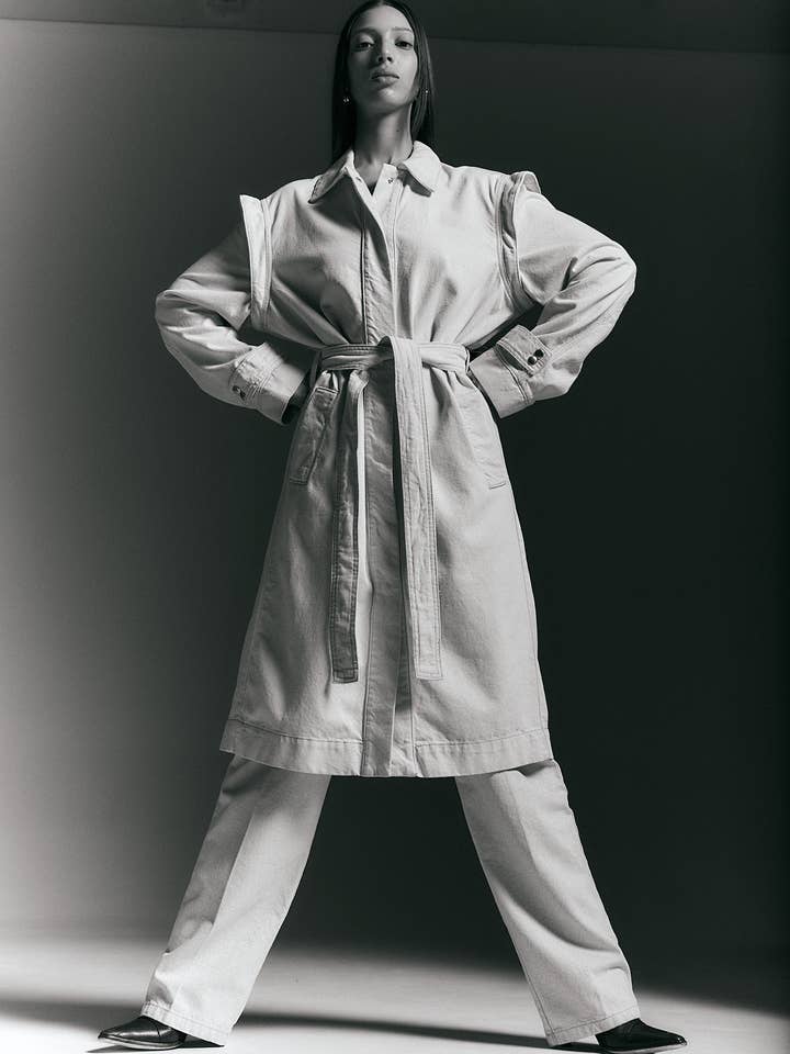 ZLIZ TRENCH COAT - NATURAL for wholesale by CHEZ NOUS.