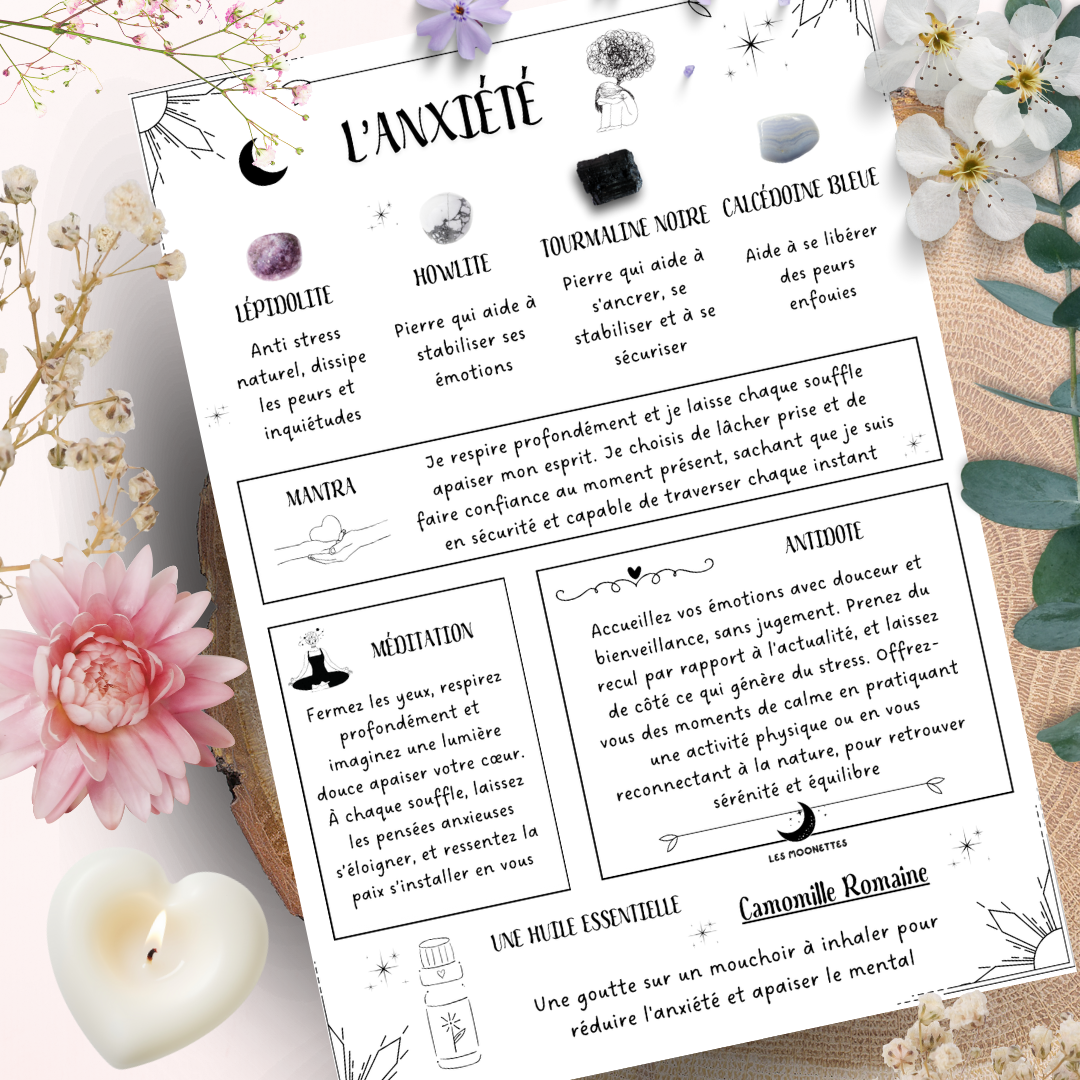 Les Moonettes - Wholesale Stationery/Notecard Set - 12 emotion and lithotherapy cards The Moonettes + pouch5