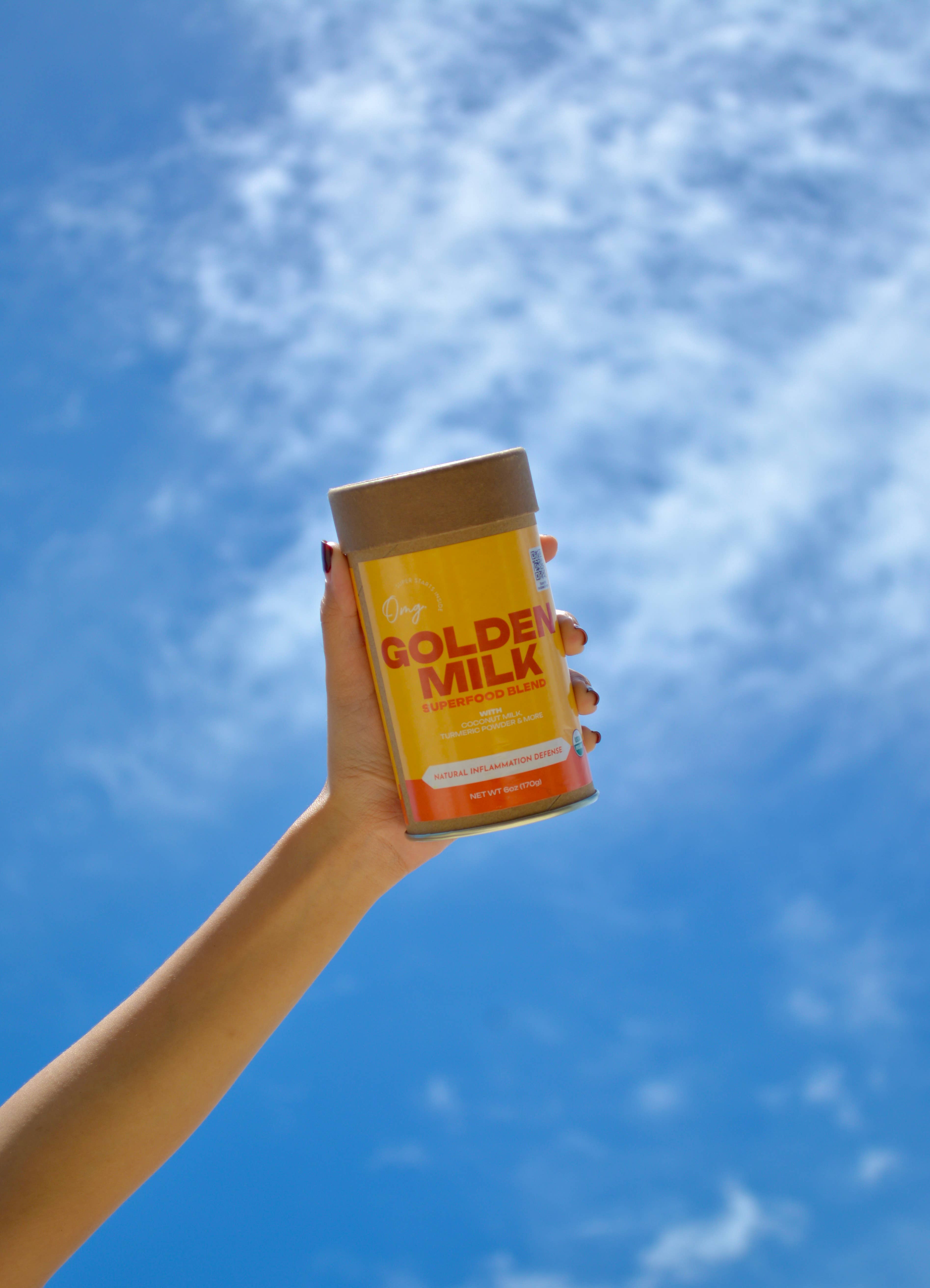 OMG Superfoods - Vente Poudres protéinées/superaliments - Lait d'or biologique — 6 oz (9 portions), Mélange pour latte au curcuma1