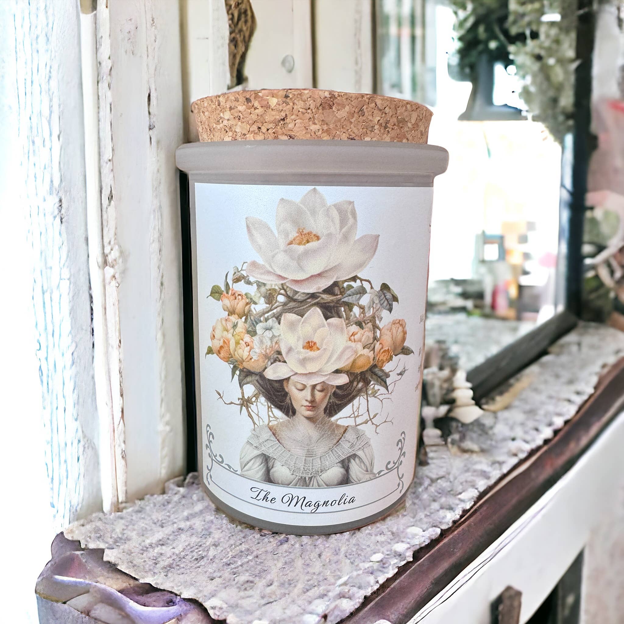 Montana Farmacy - Vente Bougie en bocal - Bougie Flower Power © - Fleurs de magnolia botaniques vintage 1